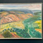 Original Swedish Oil on Canvas – "Landscape" by Lalla Blecher – Signed – Dated 1994 – Framed – 63 × 53 cm (24.8" × 20.9")