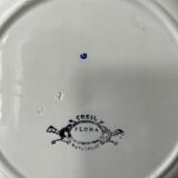 Set of 4 flat plates Creil and Montereau, Flora model