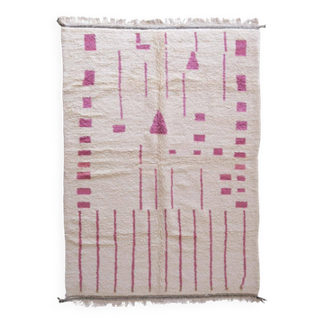 Pink Berber Rug - 303 x 197 cm