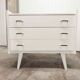 Commode scandinave 1960 3 tiroirs relookées laiton bakélite