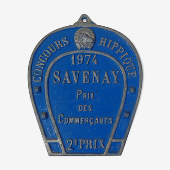 Former equestrian equestrian competition plate savenay 1974