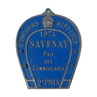 Ancienne plaque de concours hippique équestre savenay 1974