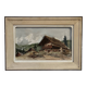 Alpine Table from the 1950s, carved and painted wood, signed by Francois Raugel - 4