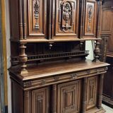 Renaissance-style two-body buffet in walnut