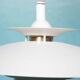 Vintage Scandinavian bowl lamp, minimalist mid-century pendant.