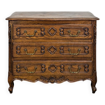 Commode de style Louis XV néo rustique en chêne