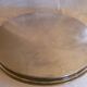 Large oval gallery serving tray in silver metal