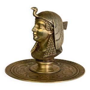 Encrier en bronze doré,