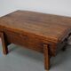 Table basse en pin rustique, style ferme français du début du 20e siècle