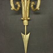Large pair of arrow sconces and eagle heads in Empire style - gilded bronze