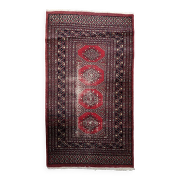 Antique Uzbek Bukhara handmade rug 92 cm x 162 cm 1930s - 1C1234
