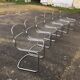 Lot of 6 wired chairs 70 Gastone Rinaldi