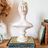 Resin women's bust, signed F.G.