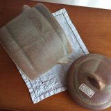 Pot with lid e-mail old sandstone of Vallauris - handmade