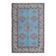 Vintage Turkish hand-knotted wool cotton blue area rug 170x259