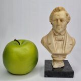 Wax bust of composer Frédéric Chopin, 16 cm