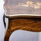 Table travailleuse / coiffeuse style Napoléon III à marqueterie florale
