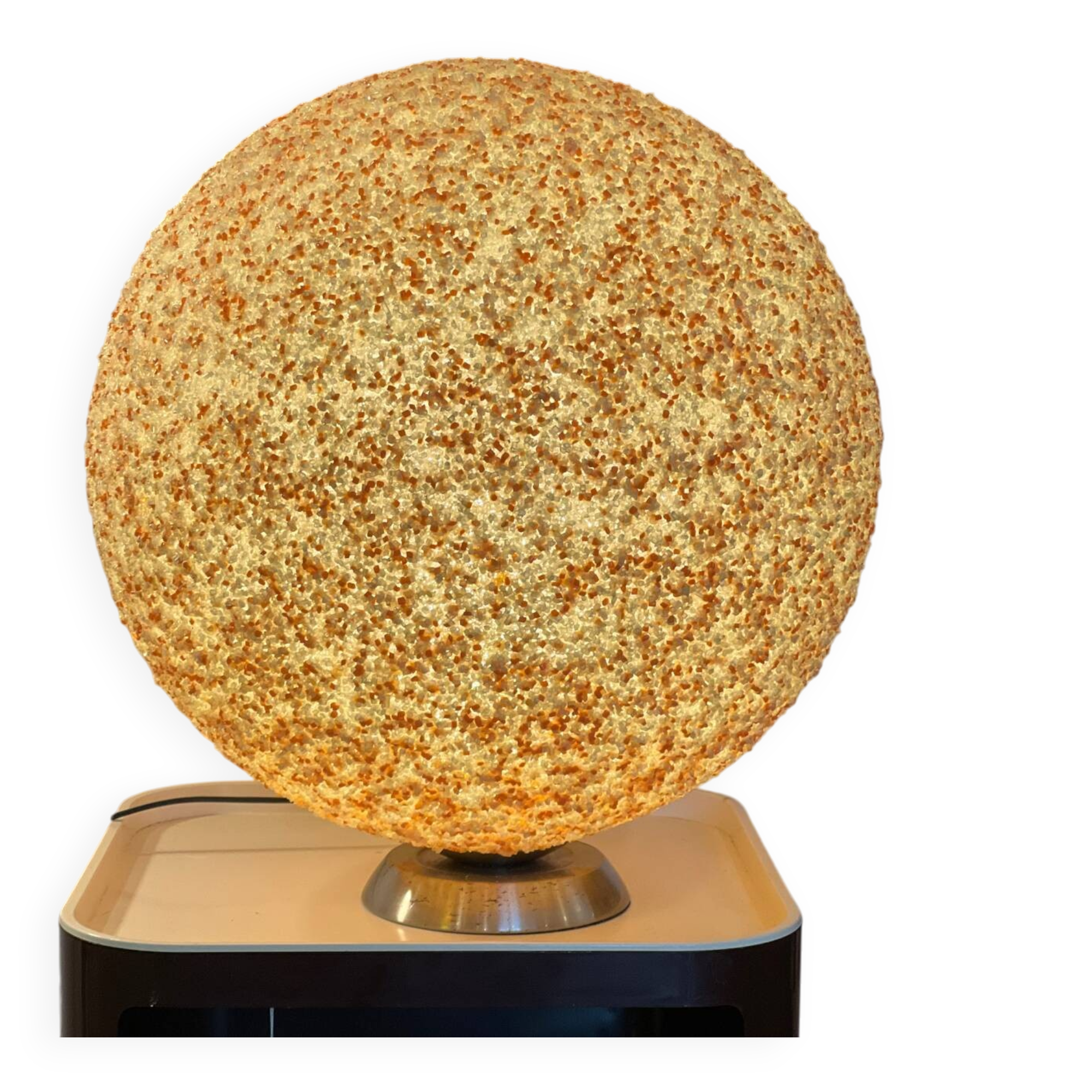 Touch base spherical lamp in perspex