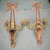 Paire d'applique à décors d'angelots