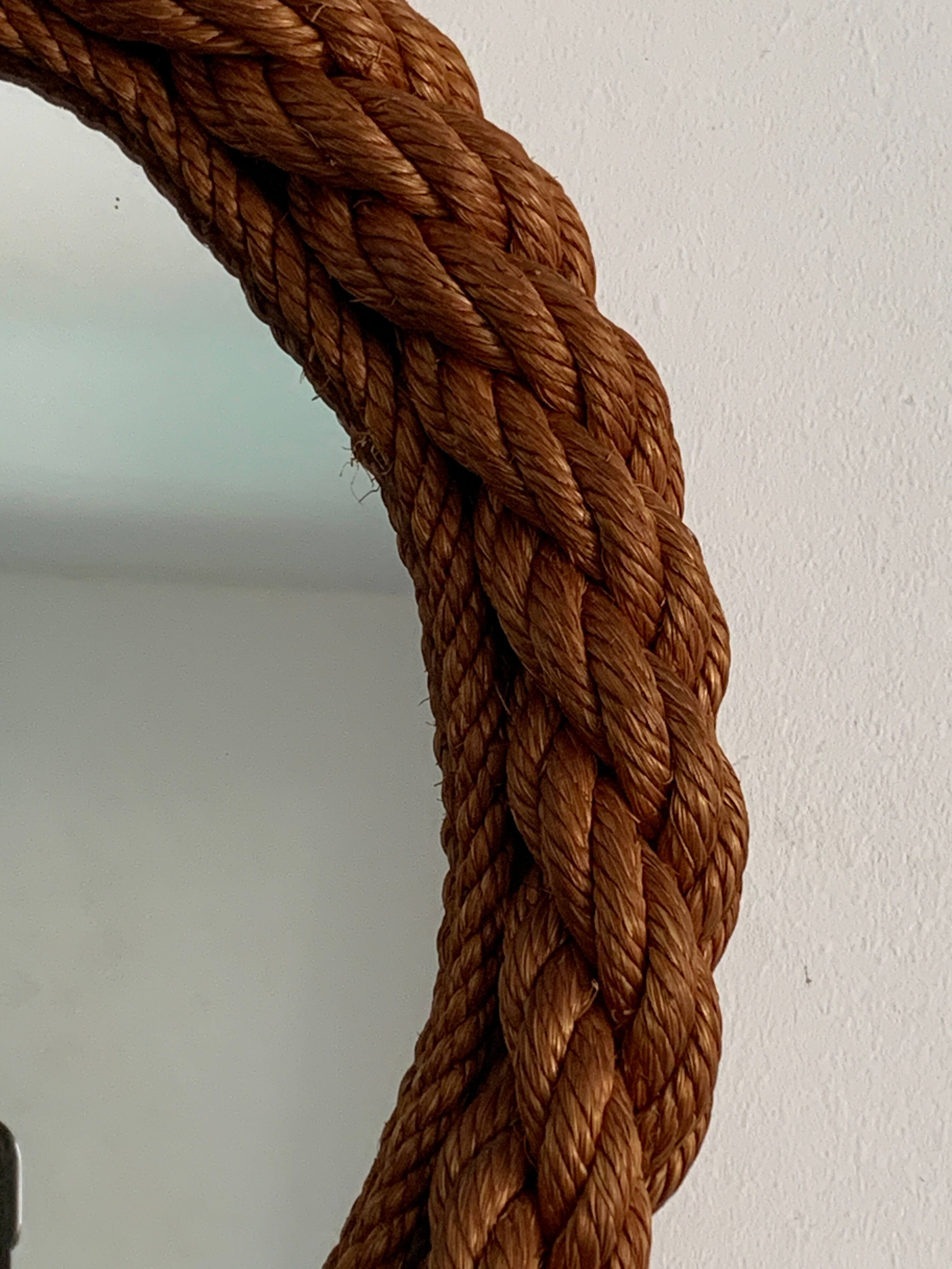 Design mirror in braided rope, 1960