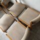 Set of 4 Scandinavian Baumann chairs in solid elm – 1970s