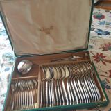 Complete Christofle cutlery set Villeroy model silver-plated metal 37 pieces