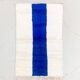 Beni Ouarain Moroccan Berber rug with majorelle blue patterns 1.55x0.96m