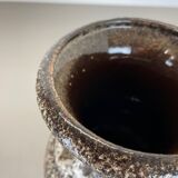 Zig Zag Pottery Fat Lava Vase Made by Scheurich, Germany, 1970s