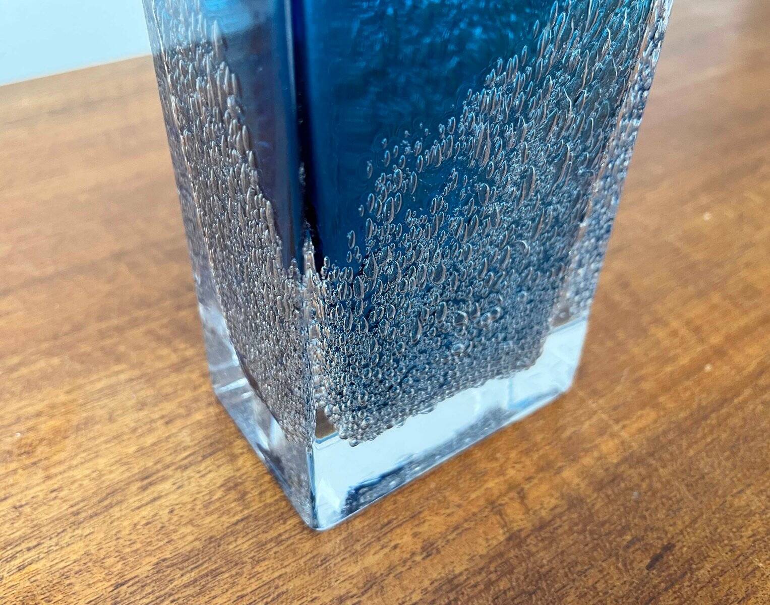 Mid-Century German Glass Block Vase by Ingrid Glas, Germany, 1960s