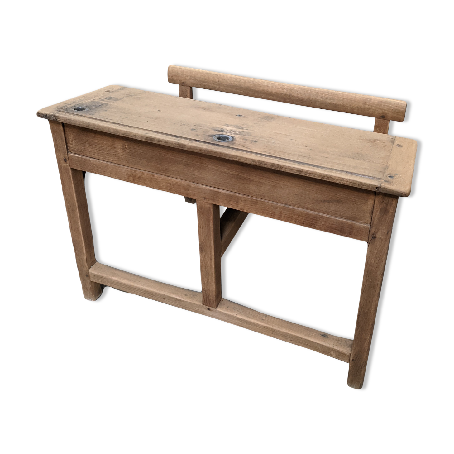 Wooden school desk from the 1960s