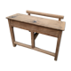 Wooden school desk from the 1960s
