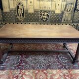 Gothic style dining table - Louis XIII walnut
