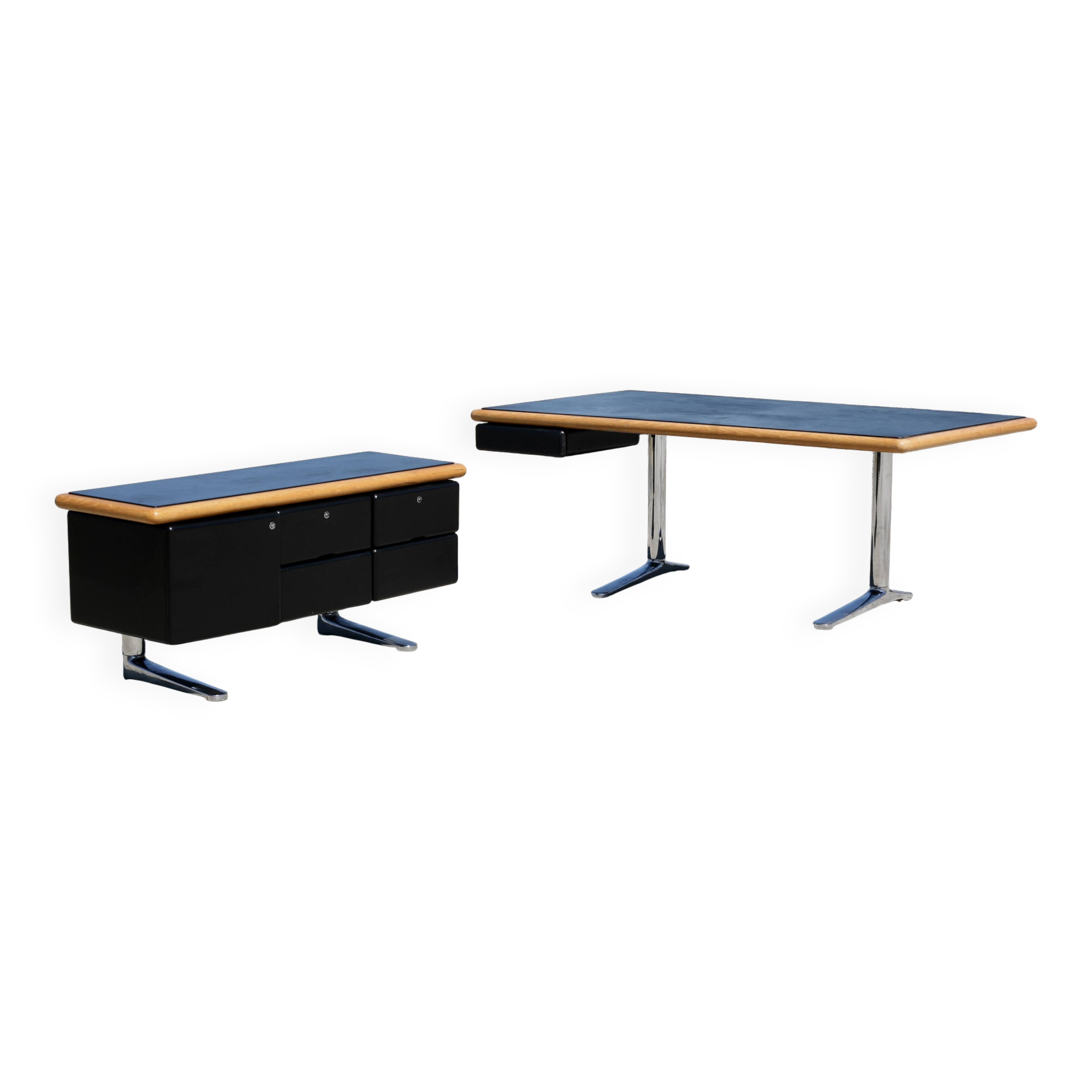 Bureau et enfilade de Warren Platner, Knoll, années 70.