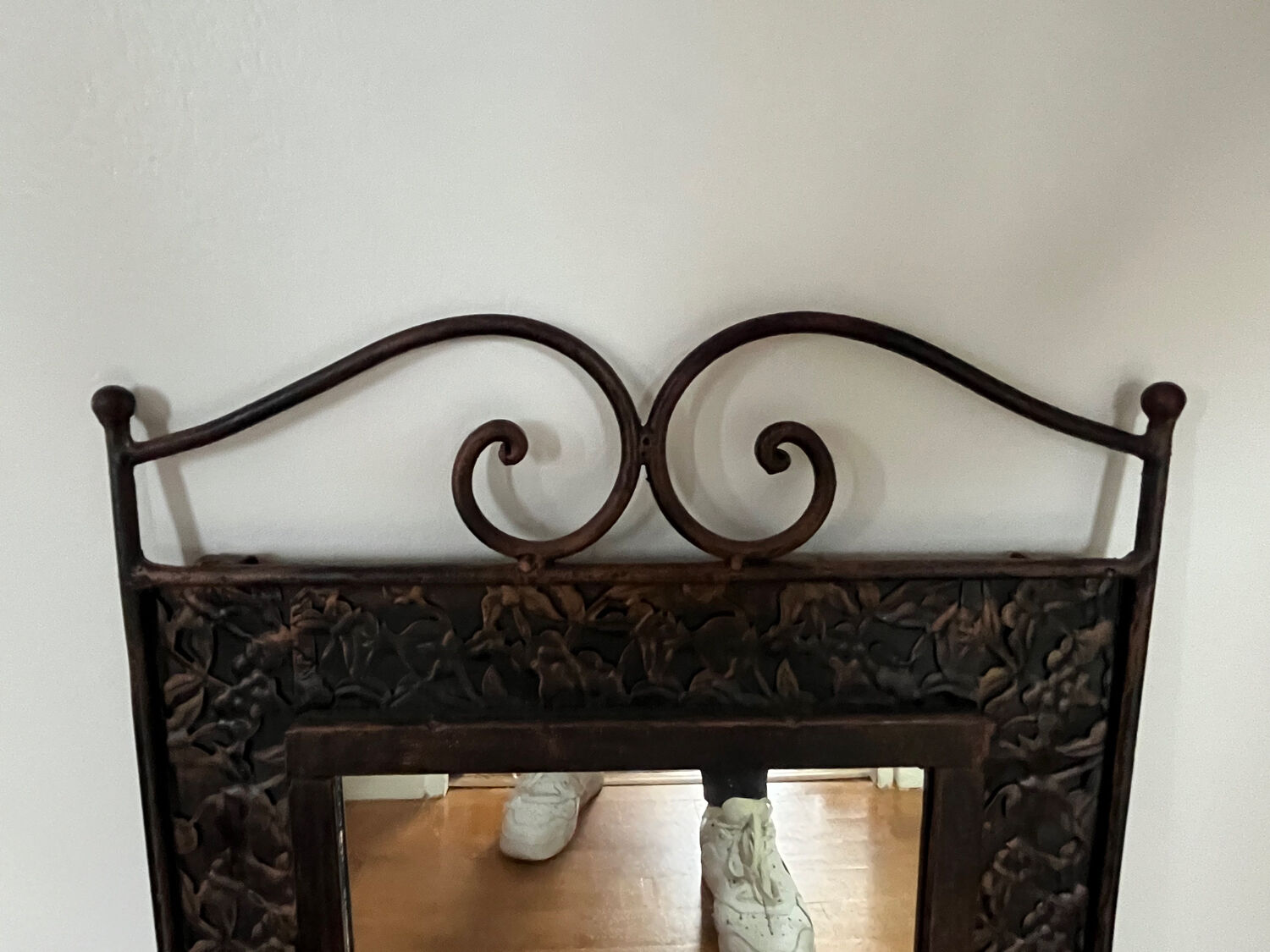 Wrought iron mirror