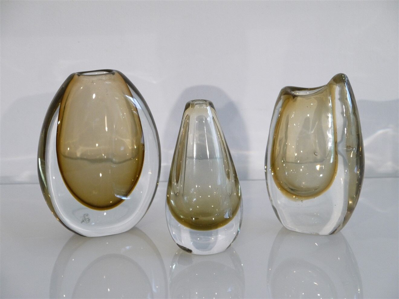 Set of Scandinavian glass vases by Gunnar Nylund 1950