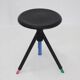 Italian Postmodern Adjustable "Screw" Dining Table and Four Stools in the Style