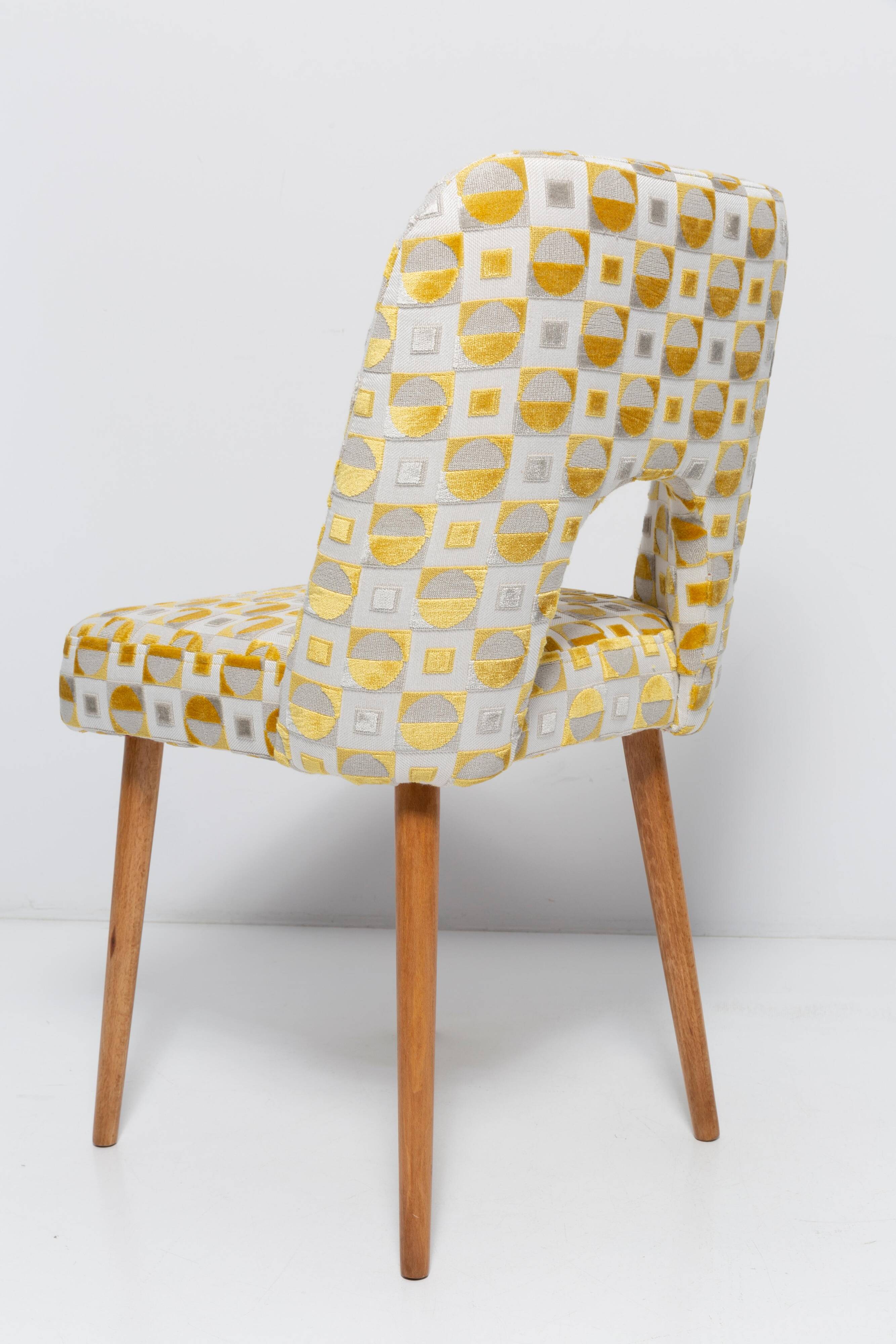 Mustard yellow Shell chair from the mid-century, 1960s
