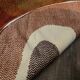 Vintage round rug from the 70s, Desso print carpet, Netherlands.