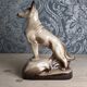 Porcelain shepherd dog, large decorative sculpture.