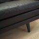 Brown leather sofa, Danish design, 1960s, designer: Aage Christiansen