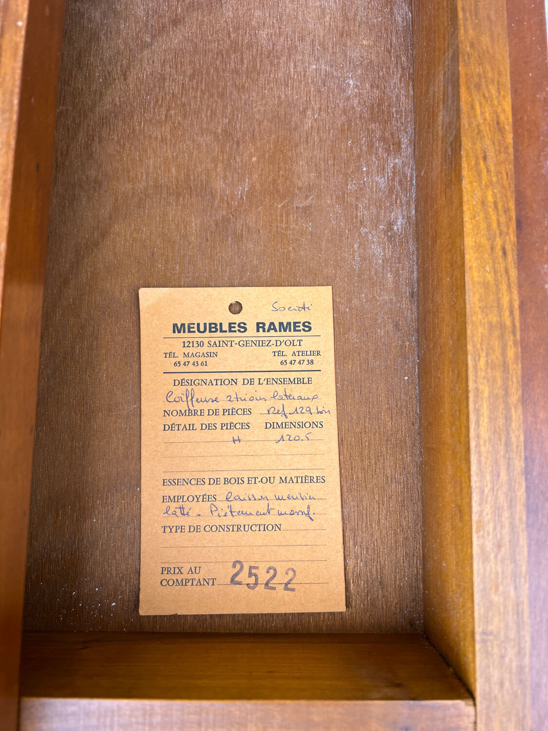 Wooden dressing table