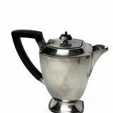 Art Deco, English silver-plated Sheffield ebony jug circa 1930