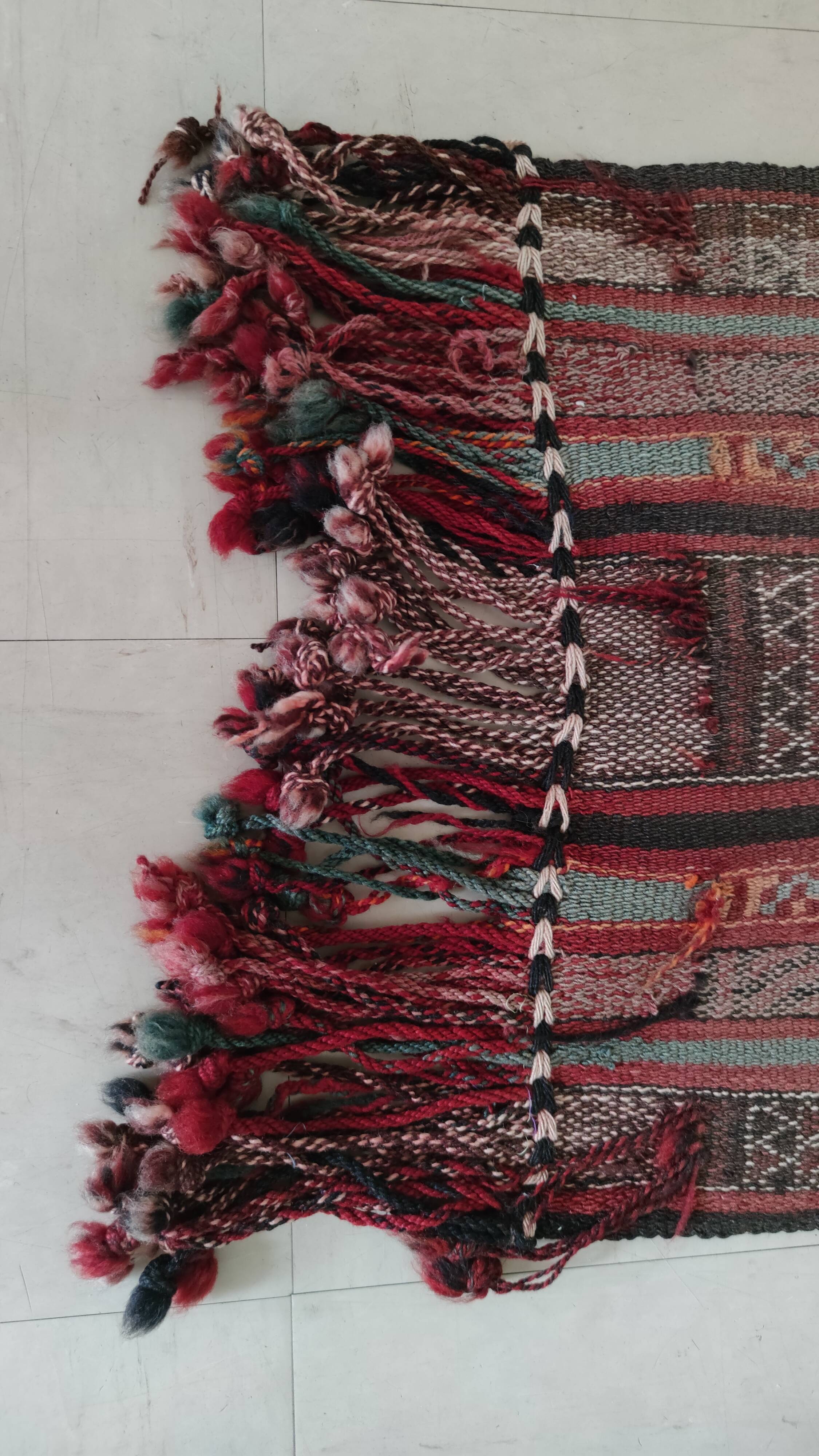 Old camel adornment carpet 200 x 50 cm