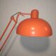 Vintage industrial red metal floor lamp, 1980s