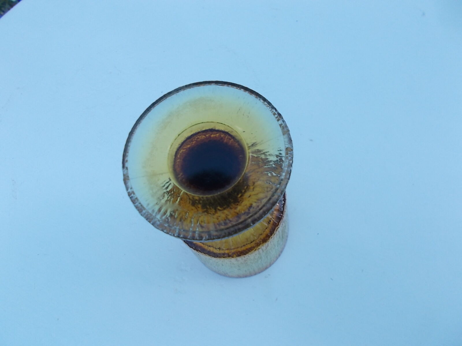 Ensemble 6 verre à pied verre moulé orange