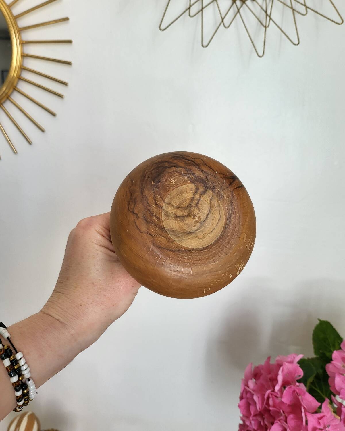 Porte chapeau en bois tourné, buis