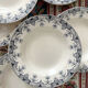 6 deep plates made of ironstone Bourgeois Grand Dépôt Art Nouveau