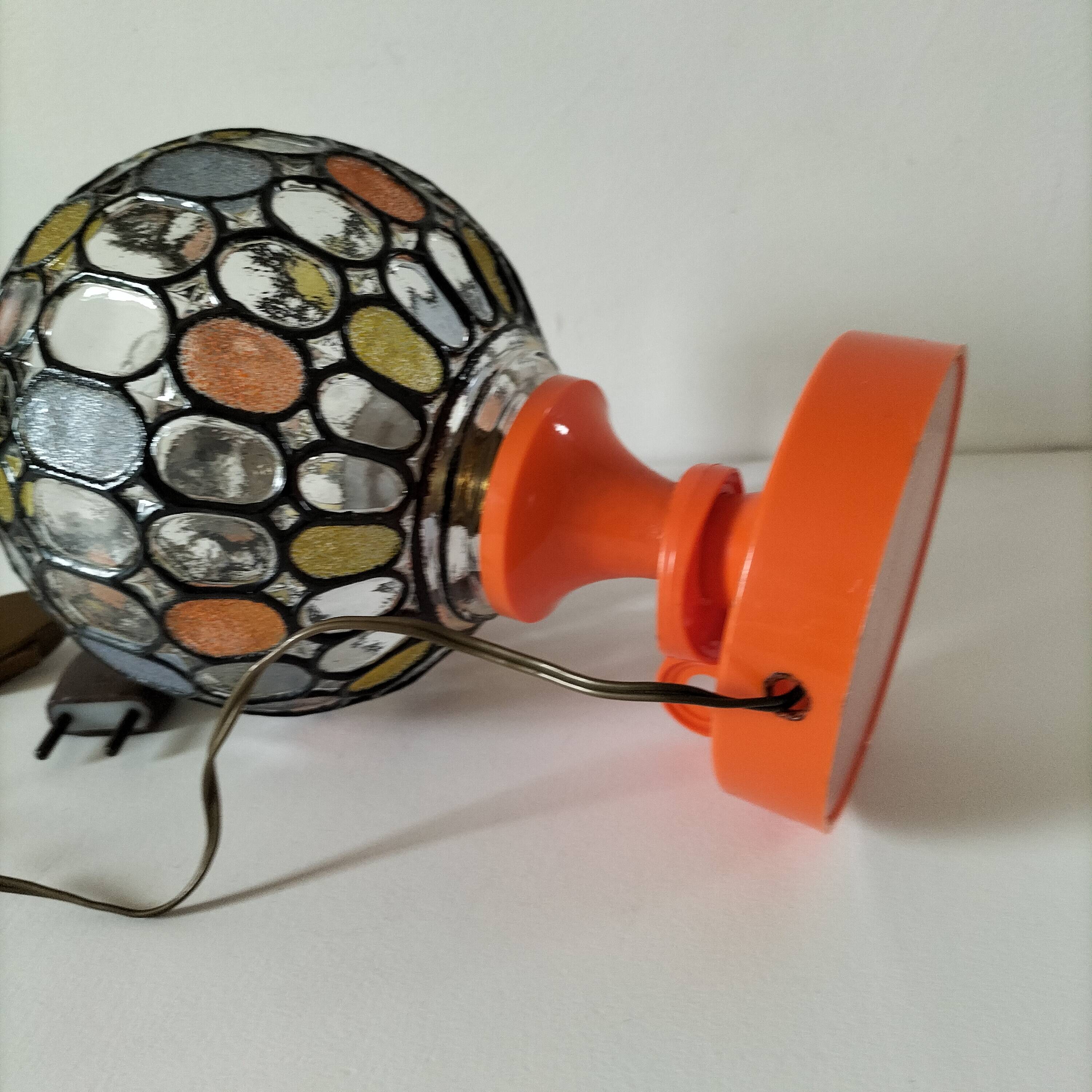 Lamp: Richard Essig lamp base + stained glass globe