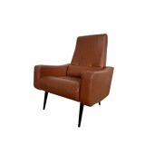 Folding armchair in vintage Skai