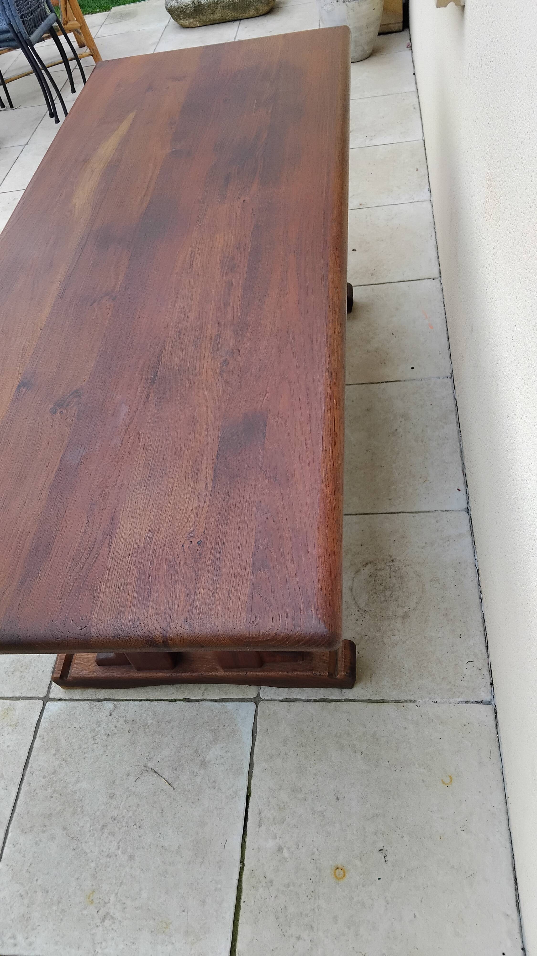 Antique vintage solid oak monastery farmhouse table